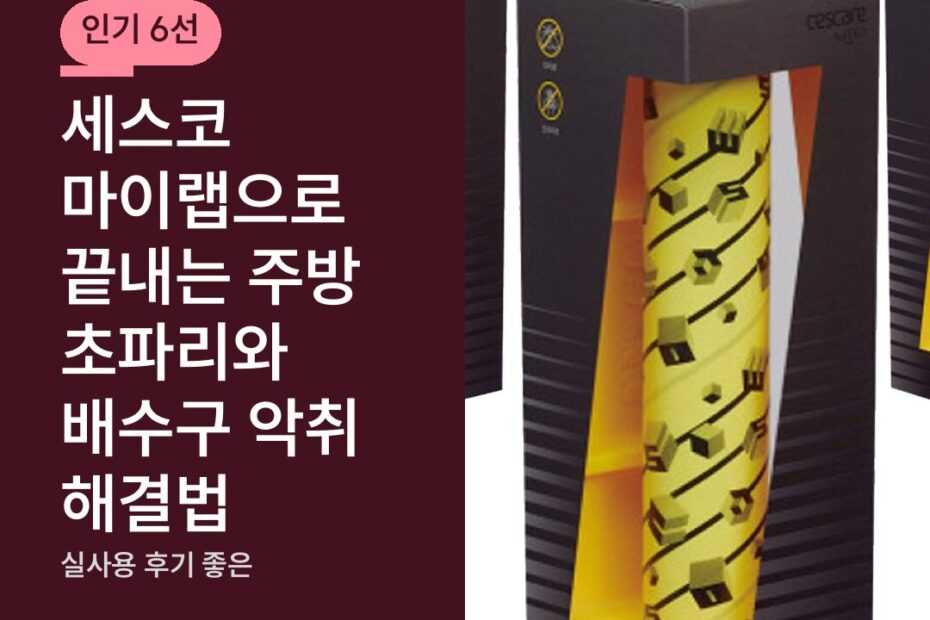 세스코 마이랩으로 끝내는 주방 초파리와 배수구 악취 해결법