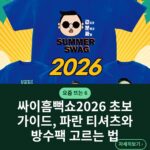 싸이흠뻑쇼2026 초보 가이드, 파란 티셔츠와 방수팩 고르는 법