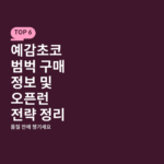 예감초코범벅 구매 정보 및 오픈런 전략 정리