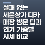 실패 없는 세운상가 디카 매장 방문 팁과 인기 기종별 시세 비교