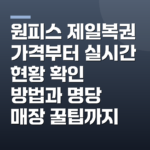 원피스 제일복권 가격부터 실시간 현황 확인 방법과 명당 매장 꿀팁까지