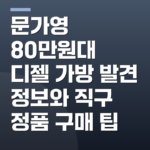 문가영 80만원대 디젤 가방 발견 정보와 직구 정품 구매 팁