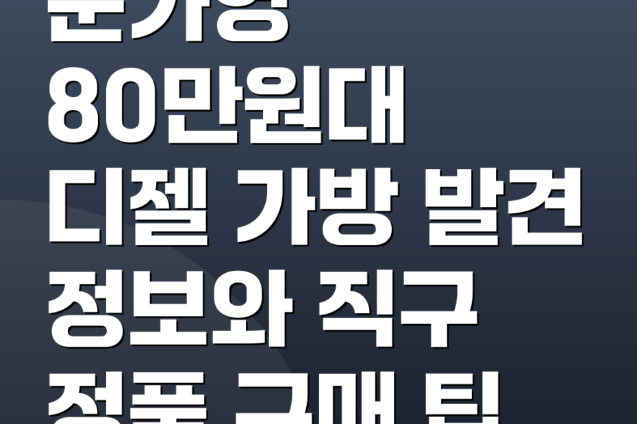 문가영 80만원대 디젤 가방 발견 정보와 직구 정품 구매 팁