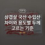 삼겹살 국산 수입산 차이와 용도별 두께 고르는 기준