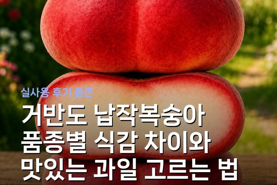 거반도 납작복숭아 품종별 식감 차이와 맛있는 과일 고르는 법 보관 주의사항