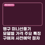 맹구 미니선풍기 모델별 가격 주요 특징 구매처 사전예약 절차