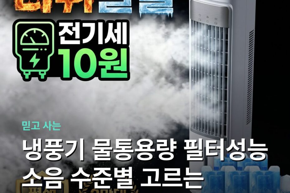 냉풍기 물통용량 필터성능 소음 수준별 고르는 기준과 올바른 사용법