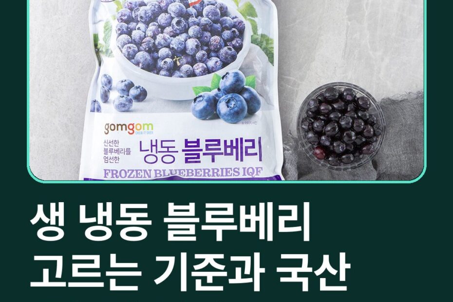생 냉동 블루베리 고르는 기준과 국산 무농약 차이점