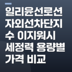 일리윤선로션 자외선차단지수 이지워시 세정력 용량별 가격 비교