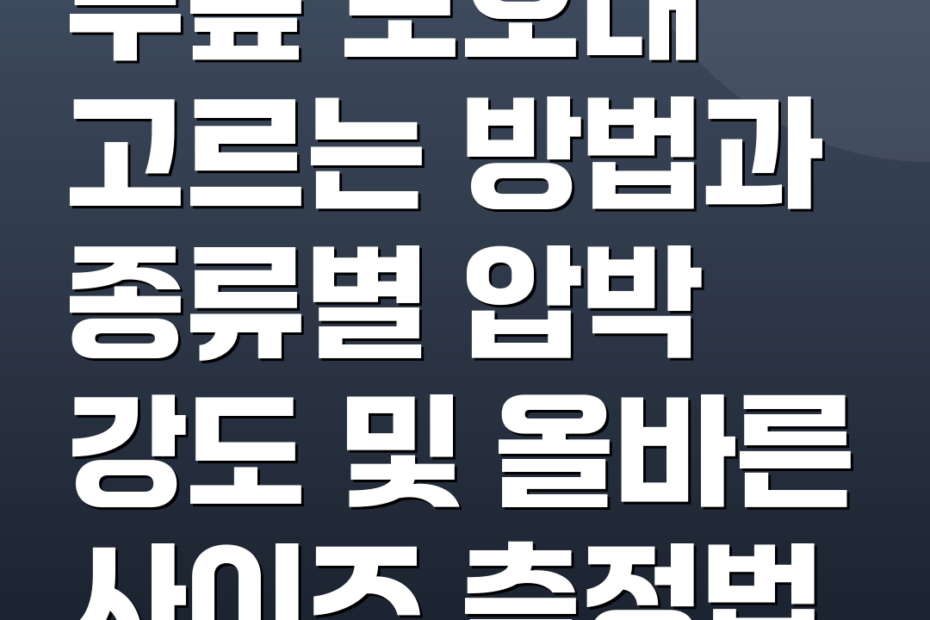 무릎 보호대 고르는 방법과 종류별 압박 강도 및 올바른 사이즈 측정법