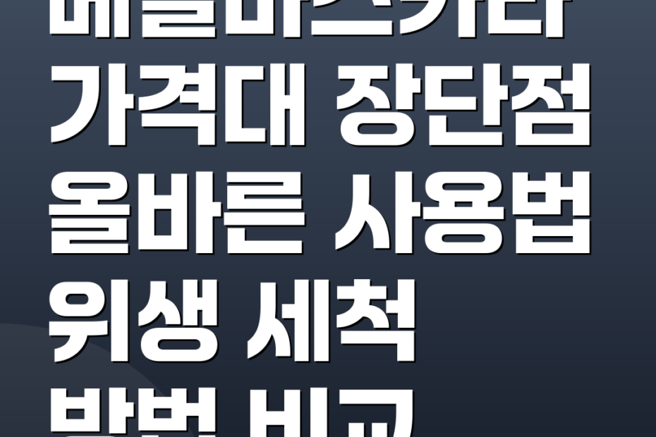 메탈마스카라 가격대 장단점 올바른 사용법 위생 세척 방법 비교