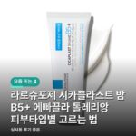라로슈포제 시카플라스트 밤 B5+ 에빠끌라 톨레리앙 피부타입별 고르는 법과 부작용 예방