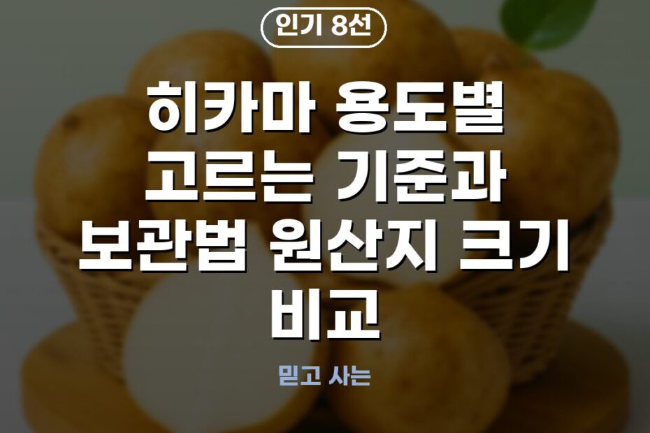 히카마 용도별 고르는 기준과 보관법 원산지 크기 비교