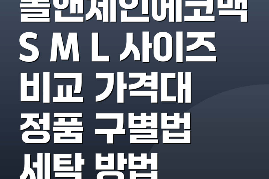 볼앤체인에코백 S M L 사이즈 비교 가격대 정품 구별법 세탁 방법
