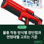 물총 작동 방식별 장단점과 연령대별 고르는 기준