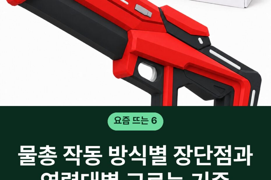 물총 작동 방식별 장단점과 연령대별 고르는 기준