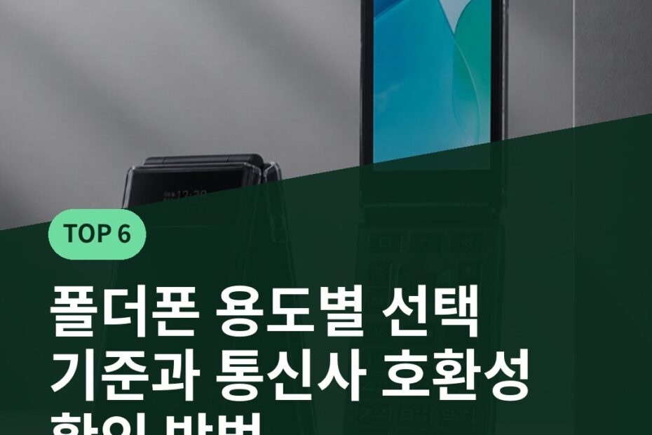 폴더폰 용도별 선택 기준과 통신사 호환성 확인 방법
