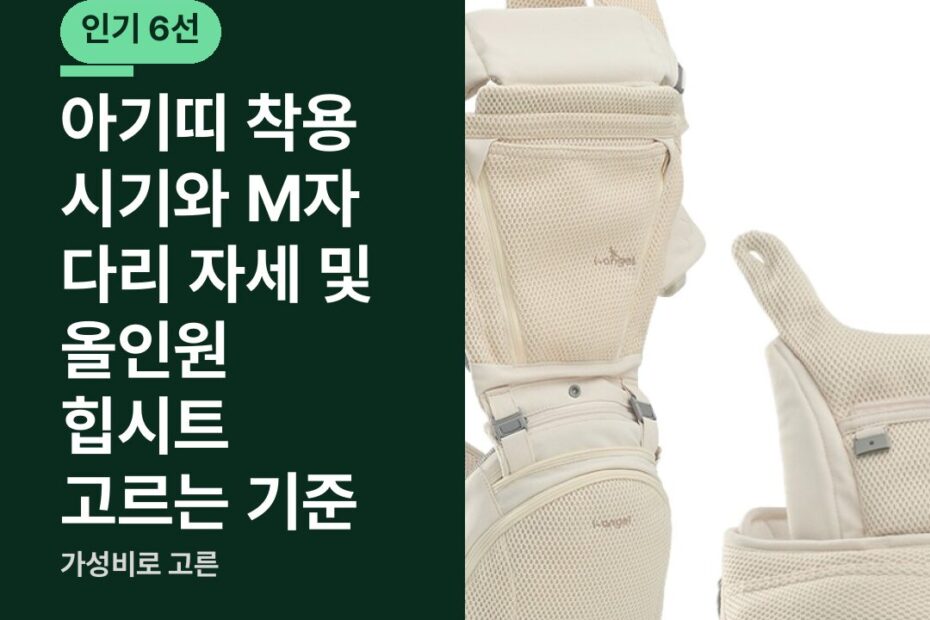 아기띠 착용 시기와 M자 다리 자세 및 올인원 힙시트 고르는 기준