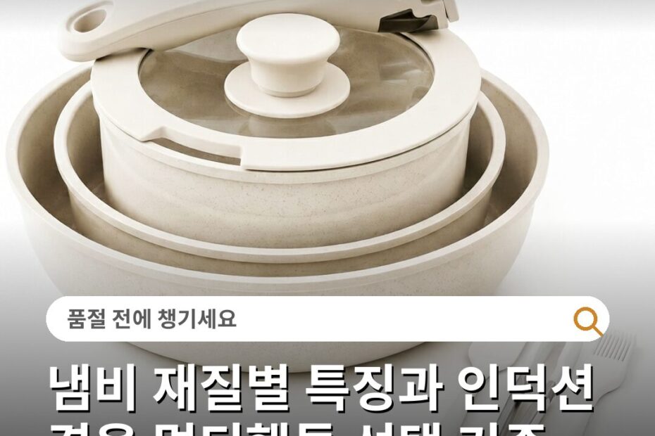 냄비 재질별 특징과 인덕션 겸용 멀티핸들 선택 기준