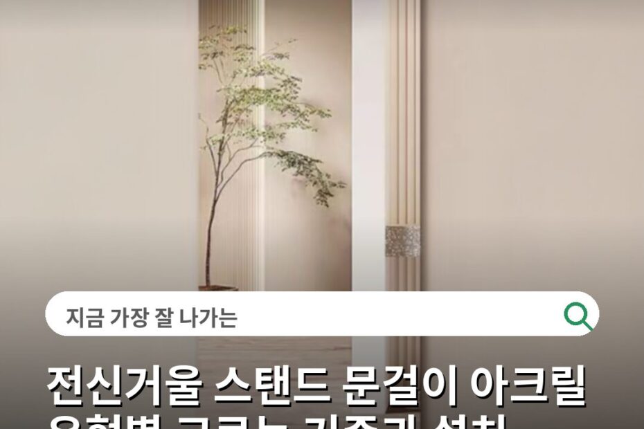 전신거울 스탠드 문걸이 아크릴 유형별 고르는 기준과 설치 주의사항