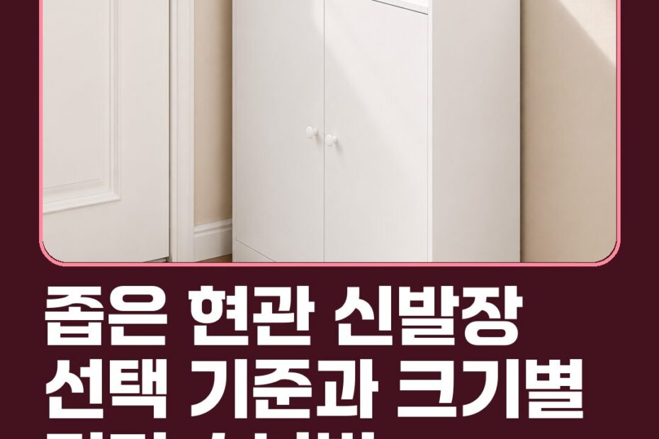 좁은 현관 신발장 선택 기준과 크기별 정리 수납법