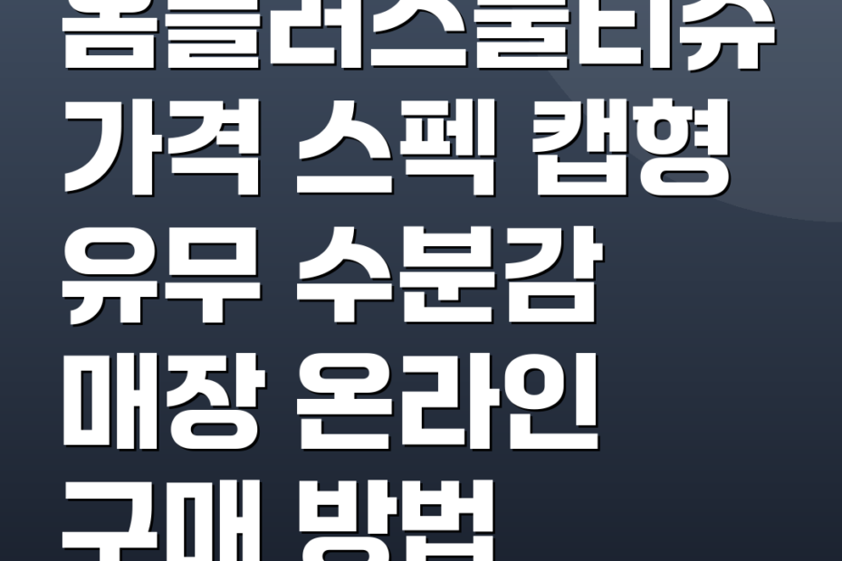홈플러스물티슈 가격 스펙 캡형 유무 수분감 매장 온라인 구매 방법