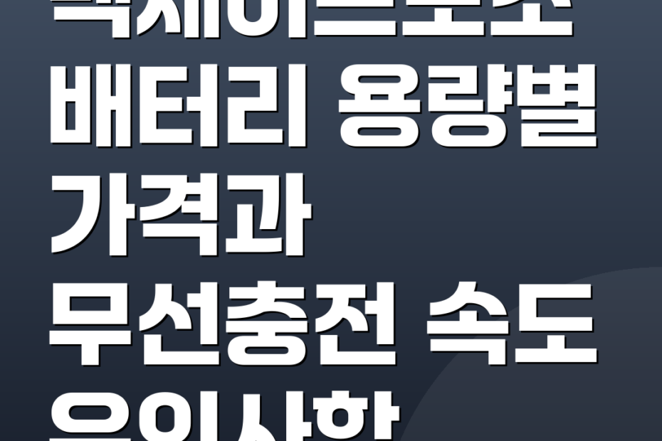맥세이프보조배터리 용량별 가격과 무선충전 속도 유의사항