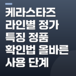 케라스타즈 라인별 정가 특징 정품 확인법 올바른 사용 단계