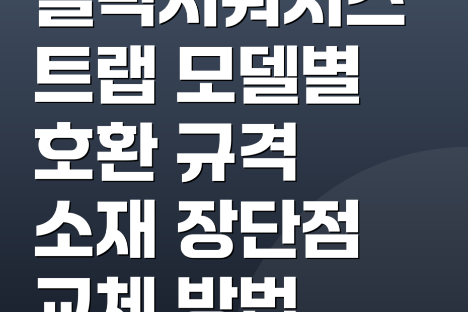 갤럭시워치스트랩 모델별 호환 규격 소재 장단점 교체 방법