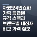 자코모4인쇼파 가죽 등급별 규격 스펙과 브랜드별 내장재 비교 가격 정보